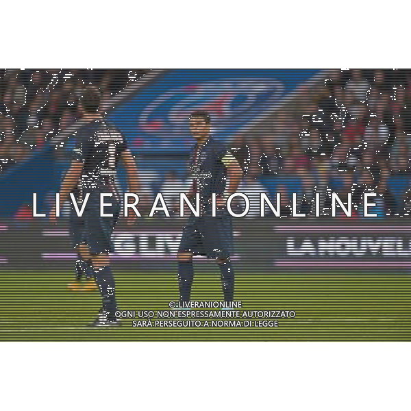 Thiago SILVA / Thiago MOTTA - 25.10.2014 - Paris Saint Germain / Bordeaux - 11eme journee de Ligue 1 - Photo : Aurelien Meunier / Icon Sport