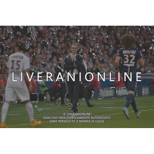Laurent BLANC / David LUIZ - 25.10.2014 - Paris Saint Germain / Bordeaux - 11eme journee de Ligue 1 - Photo : Aurelien Meunier / Icon Sport