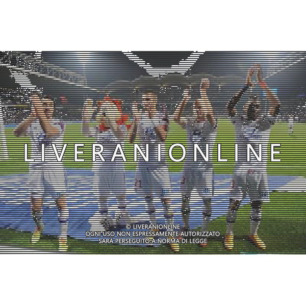 Joie Lyon - Milan BISEVAC / Maxime GONALONS / Christophe JALLET / Henri BEDIMO - 26.10.2014 - Lyon / Marseille - 11eme journee de Ligue 1 - Photo : Jean Paul Thomas / Icon Sport AG ALDO LIVERANI SAS ONLY ITALY