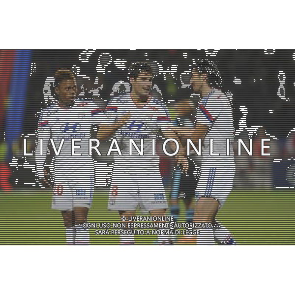 Clinton NJIE / Yoann GOURCUFF / Milan BISEVAC - 26.10.2014 - Lyon / Marseille - 11eme journee Ligue 1 Photo : Jean Paul Thomas / Icon Sport AG ALDO LIVERANI SAS ONLY ITALY