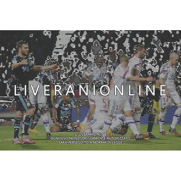 Deception Marseille / Joie Lyon - 26.10.2014 - Lyon / Marseille - 11eme journee Ligue 1 Photo : Jean Paul Thomas / Icon Sport AG ALDO LIVERANI SAS ONLY ITALY