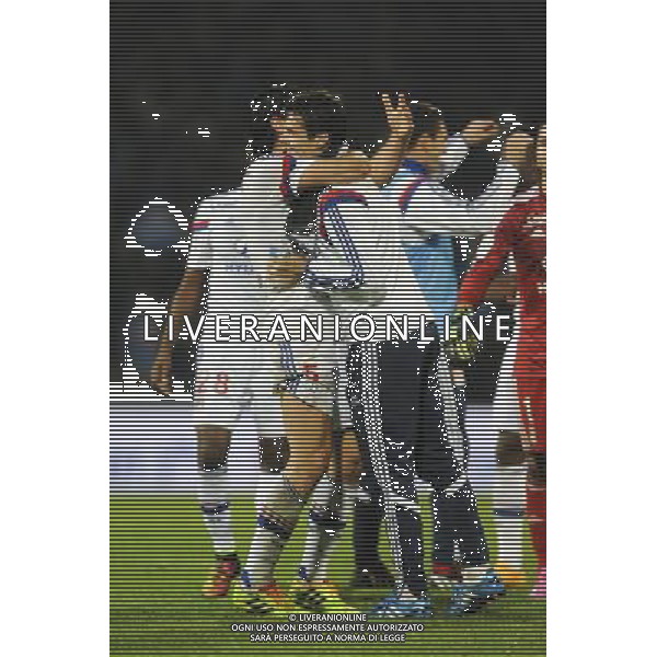 Milan BISEVAC / Yoann GOURCUFF - 26.10.2014 - Lyon / Marseille - 11eme journee Ligue 1 Photo : Jean Paul Thomas / Icon Sport AG ALDO LIVERANI SAS ONLY ITALY