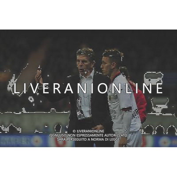 Claude Puel / Julien Vercauteren - 26.10.2014 - Guingamp / Nice - 11eme journee Ligue 1 Photo : Philippe Le Brech / Icon Sport /Agenzia Aldo Liverani sas - ITALY ONLY - EDITORIAL USE ONLY