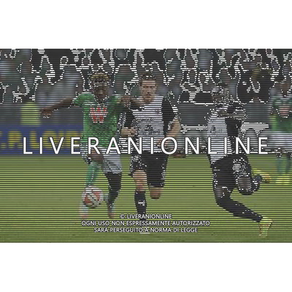 Allan SAINT MAXIMIN / Gaetan BUSSMANN - 26.10.2014 - Saint Etienne / Metz - 11eme journee Ligue Photo : Jean Paul Thomas / Icon Sport /Agenzia Aldo Liverani sas - ITALY ONLY - EDITORIAL USE ONLY
