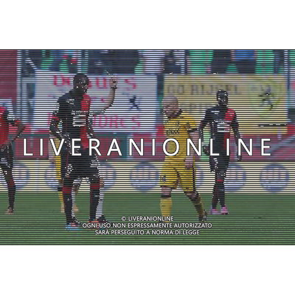 Carton jaune Florent BALMONT - 26.10.2014 - Rennes / Lille - 11eme journee de Ligue 1 - Photo : Vincent Michel / Icon Sport /Agenzia Aldo Liverani sas - ITALY ONLY - EDITORIAL USE ONLY