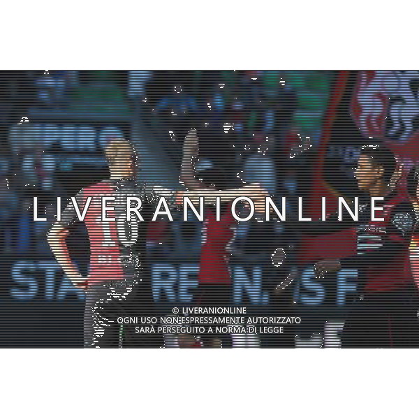 JOIE RENNES - Kamil GROSICKI / Benjamin ANDRE - 26.10.2014 - Rennes / Lille - 11eme journee de Ligue 1 - Photo : Vincent Michel / Icon Sport /Agenzia Aldo Liverani sas - ITALY ONLY - EDITORIAL USE ONLY