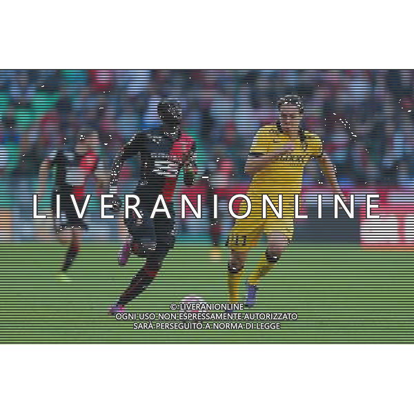 Michael FREY / Cheik MBENGUE - 26.10.2014 - Rennes / Lille - 11eme journee de Ligue 1 - Photo : Vincent Michel / Icon Sport /Agenzia Aldo Liverani sas - ITALY ONLY - EDITORIAL USE ONLY