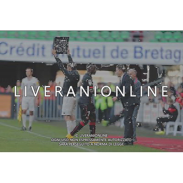Paul Georges NTEP / Philippe MONTANIER - 26.10.2014 - Rennes / Lille - 11eme journee de Ligue 1 - Photo : Vincent Michel / Icon Sport /Agenzia Aldo Liverani sas - ITALY ONLY - EDITORIAL USE ONLY
