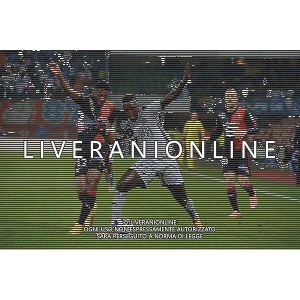 Steven MOREIRA / Benjamin MENDY - 29.10.2014 - Rennes / Marseille - Coupe de la ligue Photo : Gaston Petrelli / Icon Sport /Agenzia Aldo Liverani sas - ITALY ONLY - EDITORIAL USE ONLY