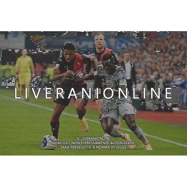Steven MOREIRA / Benjamin MENDY - 29.10.2014 - Rennes / Marseille - Coupe de la ligue Photo : Gaston Petrelli / Icon Sport /Agenzia Aldo Liverani sas - ITALY ONLY - EDITORIAL USE ONLY