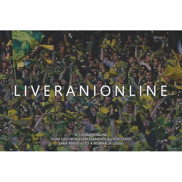 Supporters Nantes - 28.10.2014 - Nantes / Laval - Coupe de la Ligue - Photo : Vincent Michel / Icon Sport /Agenzia Aldo Liverani sas - ITALY ONLY - EDITORIAL USE ONLY