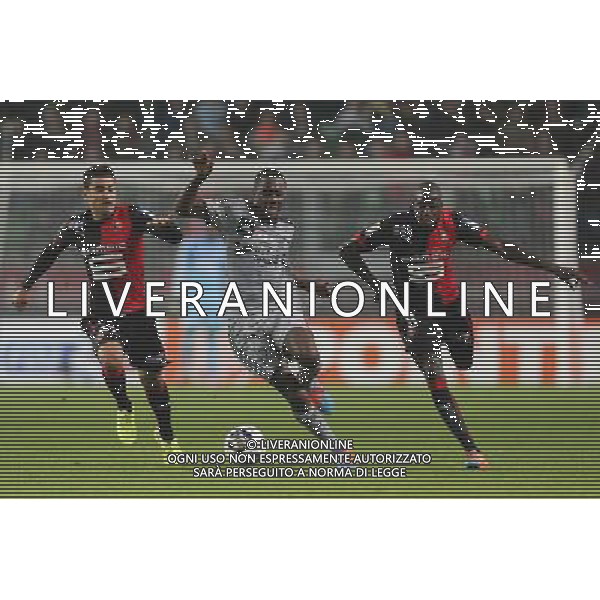 Benjamin ANDRE / Gianni IMBULA / Abdoulaye DOUCOURE - 29.10.2014 - Rennes / Marseille - Coupe de la Ligue Photo : Vincent Michel / Icon Sport /Agenzia Aldo Liverani sas - ITALY ONLY - EDITORIAL USE ONLY