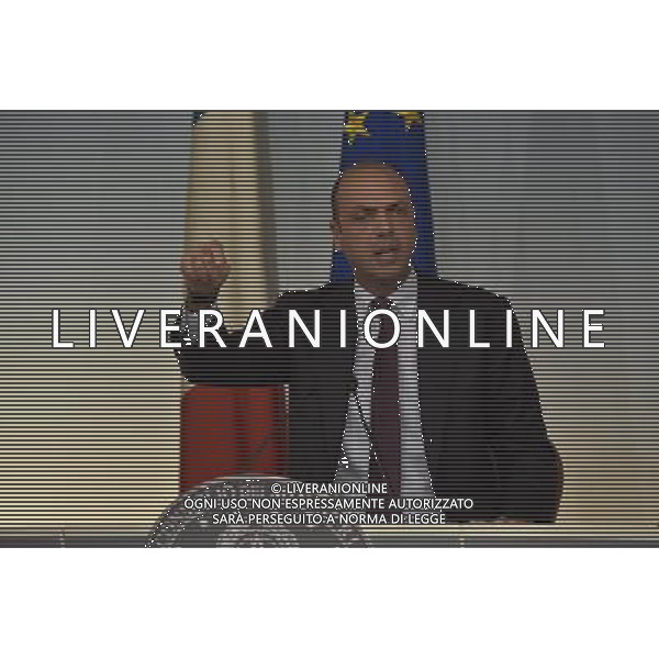 Conferenza stampa del passaggio dell\'operazione Mare Nostrum a Triton dell\'Agenzia Europea Frontex - Palazzo Chigi Roma 31 ottobre 2014 nella foto Angelino Alfano ©Corradetti/Agenzia Aldo Liverani sas