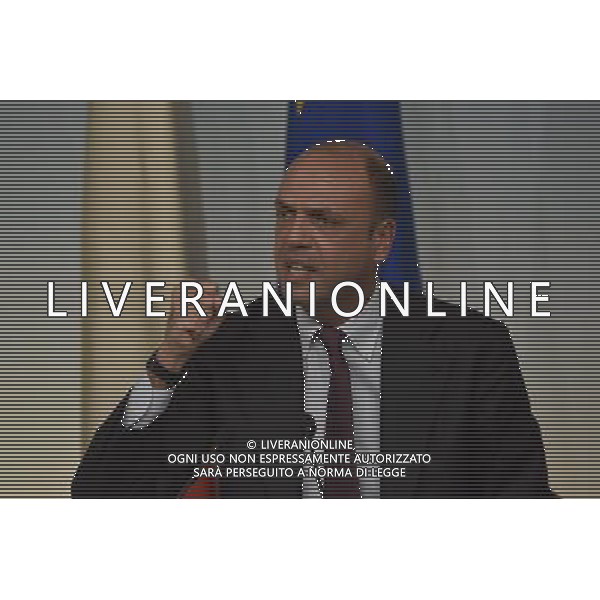 Conferenza stampa del passaggio dell\'operazione Mare Nostrum a Triton dell\'Agenzia Europea Frontex - Palazzo Chigi Roma 31 ottobre 2014 nella foto Angelino Alfano ©Corradetti/Agenzia Aldo Liverani sas