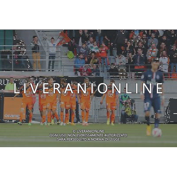 Joie Raphael GUERREIRO - 01.11.2014 - Lorient / Paris Saint Germain - 12eme journee de Ligue 1 - Photo : Vincent Michel / Icon Sport ag aldo liverani sas only italy