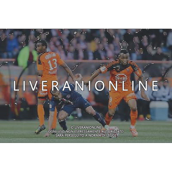 Jordan AYEW / Lucas MOURA - 01.11.2014 - Lorient / Paris Saint Germain - 12eme journee de Ligue 1 - Photo : Vincent Michel / Icon Sport ag aldo liverani sas only italy