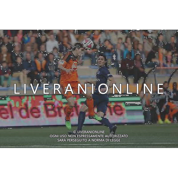 Raphael GUEIRRERO / Edinson CAVANI - 01.11.2014 - Lorient / Paris Saint Germain - 12eme journee de Ligue 1 - Photo : Vincent Michel / Icon Sport ag aldo liverani sas only italy