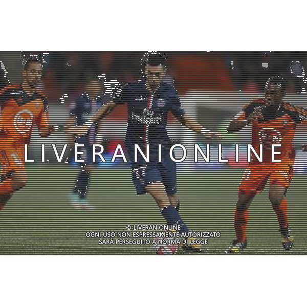 Javier PASTORE / Raffidine ABDULLAH - 01.11.2014 - Lorient / Paris Saint Germain - 12eme journee de Ligue 1 Photo : Vincent Michel / Icon Sport AG ALDO LIVERANI SAS ONLY ITALY