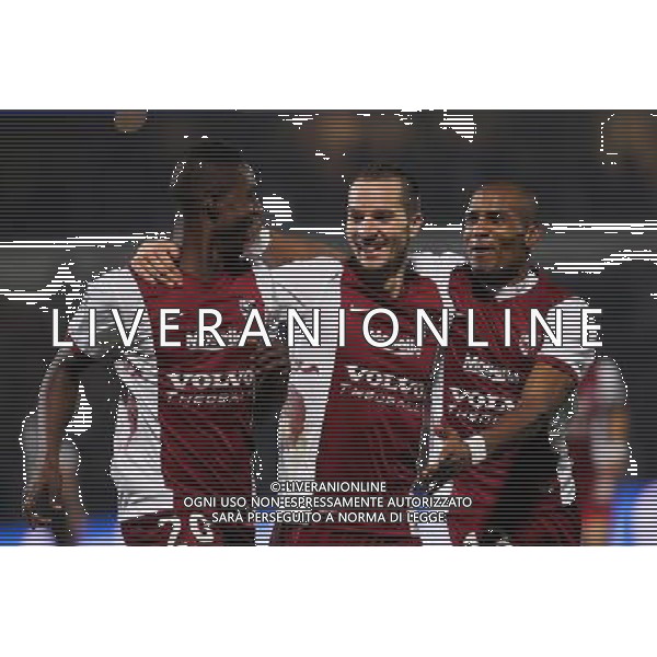 Joie Metz - Modibo MAIGA / Kevin LEJEUNE / Florent MALOUDA - 01.11.2014 - Metz / Caen - 12eme journee de Ligue 1 - Photo : Fred Marvaux / Icon Sport ag aldo liverani sas only italy