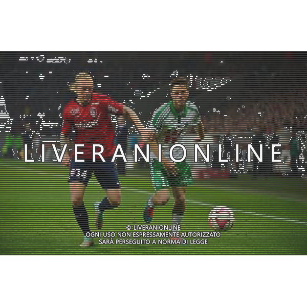 Simon KJAER / Ricky VAN WOLFSWINKEL - 01.11.2014 - Lille / Saint Etienne - 12eme journee de Ligue 1 - Photo : Dave Winter / Icon Sport ag aldo liverani sas only italy