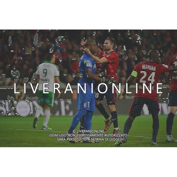 Joie Vincent ENYEAMA / Marvin MARTIN - Penalty Arrete - 01.11.2014 - Lille / Saint Etienne - 12eme journee de Ligue 1 - Photo : Dave Winter / Icon Sport ag aldo liverani sas only italy