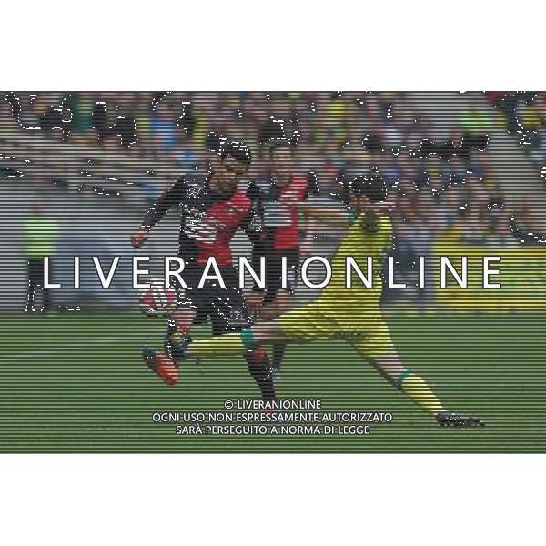 Benjamin ANDRE / Olivier VEIGNEAU - 02.11.2014 - Nantes / Rennes - 12eme journee de Ligue 1 Photo : Vincent MICHEL / Icon Sport AG ALDO LIVERANI SAS ONLY ITALY