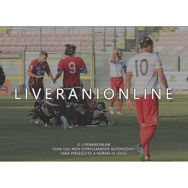 2-11-14 messina foggia Campionato lega pro C 2014-15 Nella foto: esultanza dei foggiani dopo il gol di d\'allocco 0-1 GIUSEPPE SERGI/AG ALDO LIVERANI SAS 