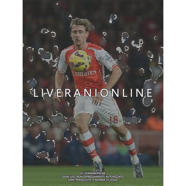 Arsenal\'s Nacho Monreal in action during todays match Photographer Ian Cook/CameraSport Football - Barclays Premiership - Arsenal v Burnley - Saturday 1st November 2014 - Emirates Stadium - London © CameraSport - 43 Linden Ave. Countesthorpe. Leicester. England. LE8 5PG - Tel: +44 (0) 116 277 4147 - admin@camerasport.com - www.camerasport.com AG ALDO LIVERANI SAS ONLY ITALY