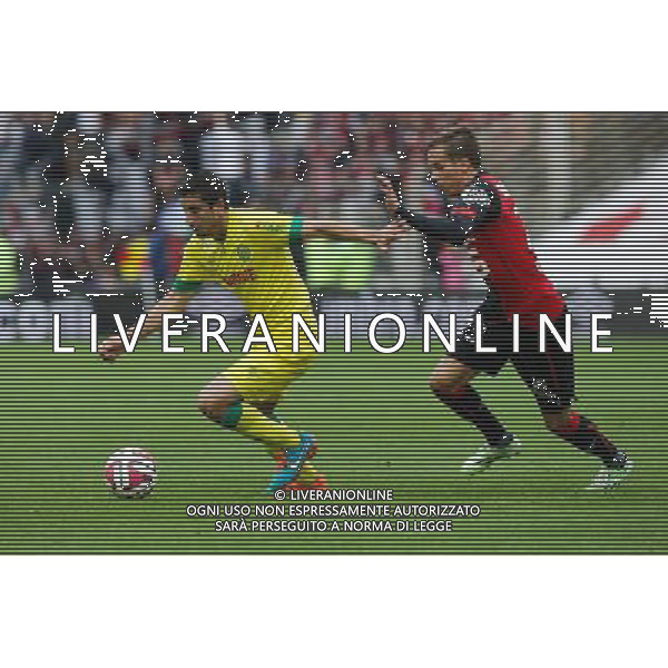 Alejandro BEDOYA / Anders KONRADSEN - 02.11.2014 - Nantes / Rennes - 12eme journee de Ligue 1 Photo : Vincent MICHEL / Icon Sport AG ALDO LIVERANI SAS ONLY ITALY