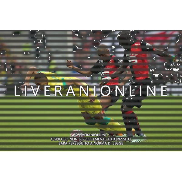 Yacine BAMMOU / Gelson FERNANDES / Cheik MBENGUE - 02.11.2014 - Nantes / Rennes - 12eme journee de Ligue 1 Photo : Vincent MICHEL / Icon Sport AG ALDO LIVERANI SAS ONLY ITALY