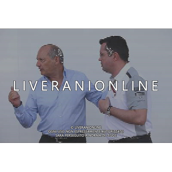 (L to R): Ron Dennis (GBR) McLaren Executive Chairman with Eric Boullier (FRA) McLaren Racing Director. 02.11.2014. Formula 1 World Championship, Rd 17, United States Grand Prix, Austin, Texas, USA, Race Day. AG ALDO LIVERANI SAS ONLY ITALY