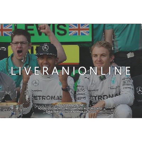 1st place Lewis Hamilton (GBR) Mercedes AMG F1 with 2nd place Nico Rosberg (GER) Mercedes AMG F1 W05. 02.11.2014. Formula 1 World Championship, Rd 17, United States Grand Prix, Austin, Texas, USA, Race Day. AG ALDO LIVERANI SAS ONLY ITALY
