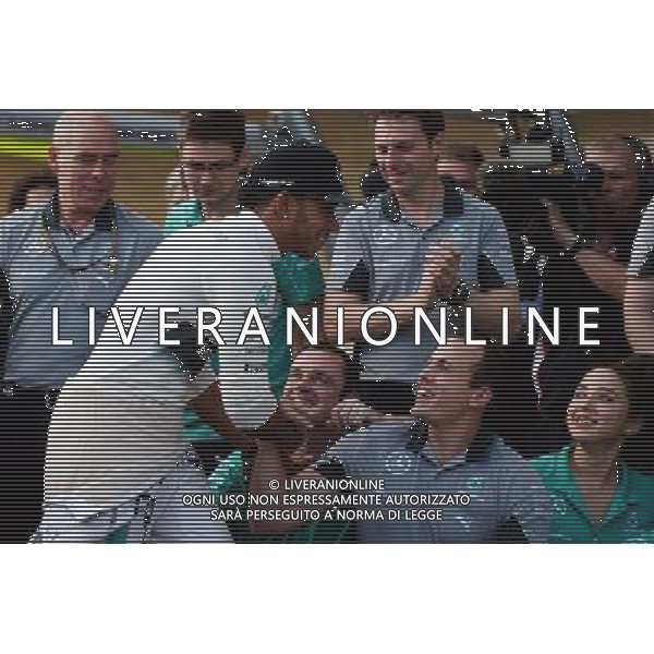 Race winner Lewis Hamilton (GBR) Mercedes AMG F1 celebrates with the team. 02.11.2014. Formula 1 World Championship, Rd 17, United States Grand Prix, Austin, Texas, USA, Race Day. AG ALDO LIVERANI SAS ONLY ITALY