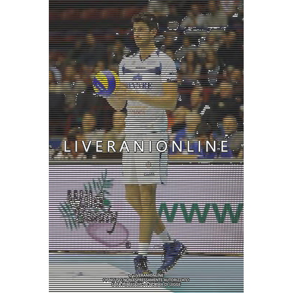 Campionato SuperLega UnipolSai - 4Â° giornata Assago (Milano) 2-11-2014 Mediolanum Forum Revivre Milano vs Modena Volley nella foto Damiano Valsecchi (Revivre Milano) foto Roberto Garavaglia - ag. Aldo Liverani sas