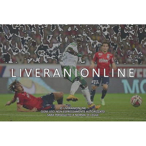 Michael FREY / Moustapha SALL - 01.11.2014 - Lille / Saint Etienne - 12eme journee Ligue 1 Photo : Dave Winter / Icon Sport AG ALDO LIVERANI SAS ONLY ITALY
