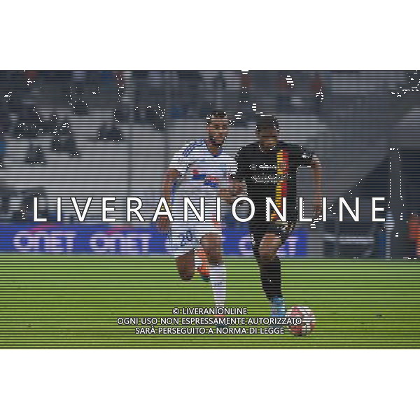 Alaixys ROMAO / Ludovic BAAL - 02.11.2014 - Marseille / Lens - 12eme journee de Ligue 1 - Photo : Gaston Petrelli / Icon Sport AG ALDO LIVERANI SAS ONLY ITALY