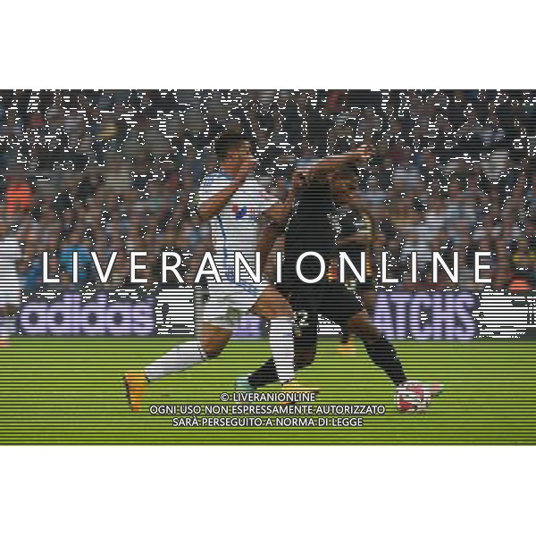 Mario LEMINA / Loick LANDRE - 02.11.2014 - Marseille / Lens - 12eme journee de Ligue 1 - Photo : Gaston Petrelli / Icon Sport AG ALDO LIVERANI SAS ONLY ITALY