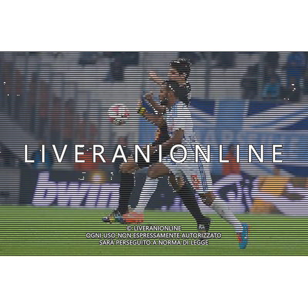 Alaixys ROMAO / Pablo CHAVARRIA - 02.11.2014 - Marseille / Lens - 12eme journee de Ligue 1 - Photo : Gaston Petrelli / Icon Sport AG ALDO LIVERANI SAS ONLY ITALY