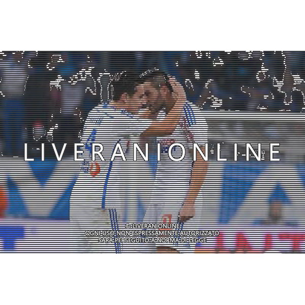 Joie Florian THAUVIN / Andre Pierre GIGNAC - 02.11.2014 - Marseille / Lens - 12eme journee de Ligue 1 - Photo : Gaston Petrelli / Icon Sport AG ALDO LIVERANI SAS ONLY ITALY