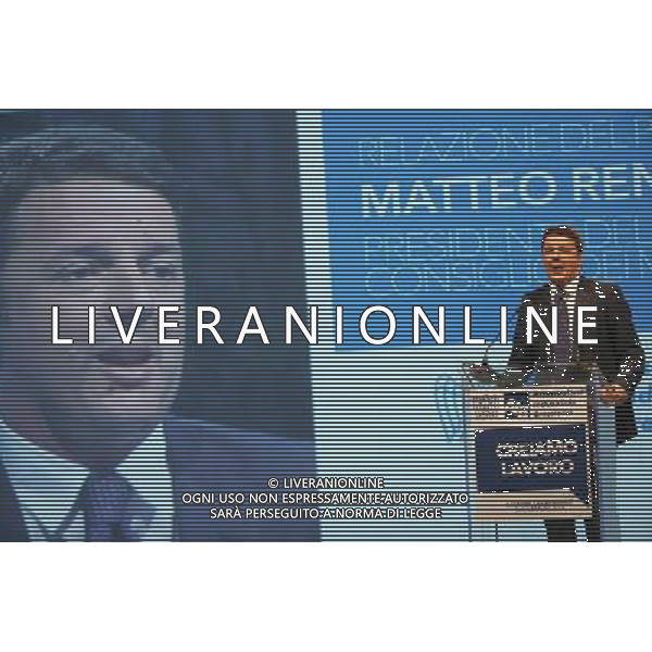 La visita del Premier Matteo Renzi all\'assemblea annuale dell\'AIB presso la ditta Palazzoli a Brescia 03 Novembre 2014 ©Fotolive Christian Penocchio/AGENZIA ALDO LIVERANI SAS