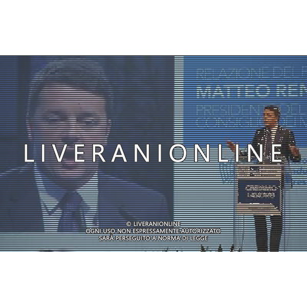 La visita del Premier Matteo Renzi all\'assemblea annuale dell\'AIB presso la ditta Palazzoli a Brescia 03 Novembre 2014 ©Fotolive Christian Penocchio/AGENZIA ALDO LIVERANI SAS