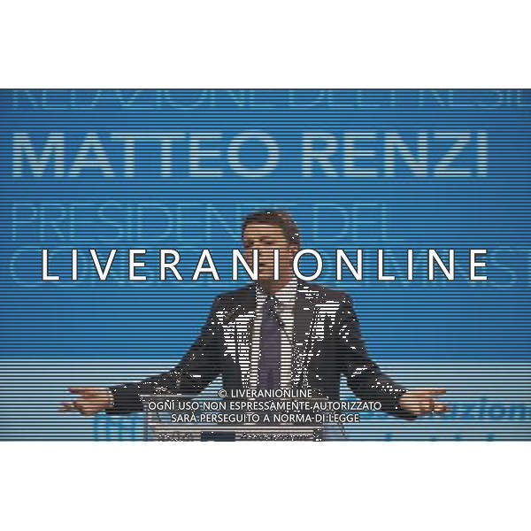 La visita del Premier Matteo Renzi all\'assemblea annuale dell\'AIB presso la ditta Palazzoli a Brescia 03 Novembre 2014 ©Fotolive Christian Penocchio/AGENZIA ALDO LIVERANI SAS