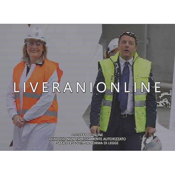 La visita del Premier Matteo Renzi all\'italcementi a Brescia 03 Novembre 2014 ©Fotolive Fabrizio Cattina/AGENZIA ALDO LIVERANI SAS 