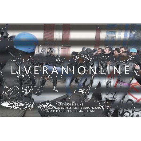 La Protesta durante la visita del Premier Matteo Renzi a Brescia 03 Novembre 2014 nella foto gli scontri durante gli incidenti alla manifestazione al magazzino 47 alla ditta Palazzoli ©Fotolive Filippo Venezia/AGENZIA ALDO LIVERANI SAS