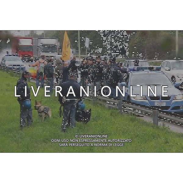 La Protesta dei sindacati durante la visita del Premier Matteo Renzi a Brescia 03 Novembre 2014 ©Fotolive Jacopo Beccalossi/AGENZIA ALDO LIVERANI SAS