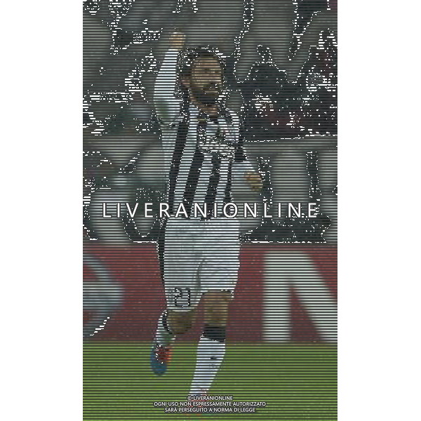 UEFA Champions League 2014/2015 Gruppo A Torino - 04.11.2014 Juventus-Olympiacos Nella Foto: andrea pirlo esulta dopo il gol /Ph.Vitez-Ag. Aldo Liverani