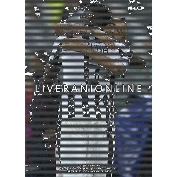 UEFA Champions League 2014/2015 Gruppo A Torino - 04.11.2014 Juventus-Olympiacos Nella Foto:pogba esulta con vidal /Ph.Vitez-Ag. Aldo Liverani