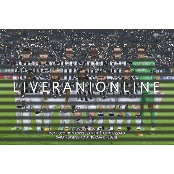 UEFA Champions League 2014/2015 Gruppo A Torino - 04.11.2014 Juventus-Olympiacos Nella Foto:Juventus Squadra Formazione Morata,Lichtsteiner,Chiellini,Pogba,Bonucci,Buffon,Asamoah,Vidal,Pirlo,Tevez,Marchisio /Ph.Vitez-Ag. Aldo Liverani