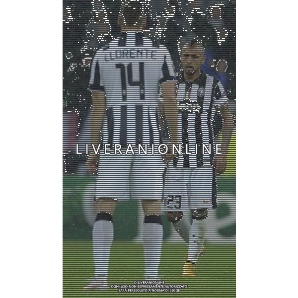UEFA Champions League 2014/2015 Gruppo A Torino - 04.11.2014 Juventus-Olympiacos Nella Foto:Vidal Arturo-Fernando Llorente /Ph.Vitez-Ag. Aldo Liverani