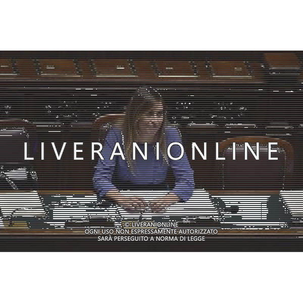 ROMA 05-11-2014 CAMERA DEI DEPUTATI-CONVERSIONE IN LEGGECON MODIFICAZIONE DEL DECRETO LEGGE 12 SETTEMBRE 2014 132 RECANTE MISURA URGENTE DEGIURISDIZIONALIZZAZIONE ED ALTRI INTERVENTI PER LA DEFINIZIONE DELL\'ARRETRATO IN MATERIA DEL PROCESSO CIVILE. NELLA FOTO MARIA ELENA BOSCHI FOTO FABRIZIO CORRADETTI-AG ALDO LIVERANI SAS